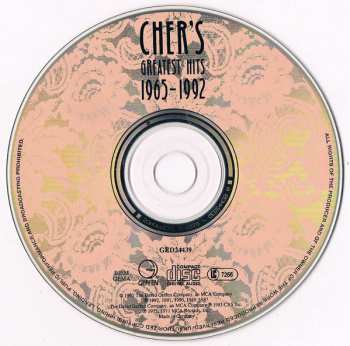 CD Cher: Cher’s Greatest Hits 1965–1992