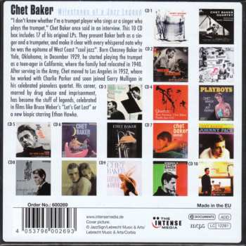 10CD/Dobozkészlet Chet Baker: Milestones Of A Jazz Legend