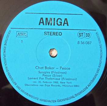 LP Chet Baker: Peace