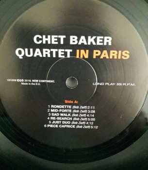 2LP Chet Baker Quartet: In Paris LTD
