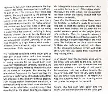 CD Chet Baker: Signature