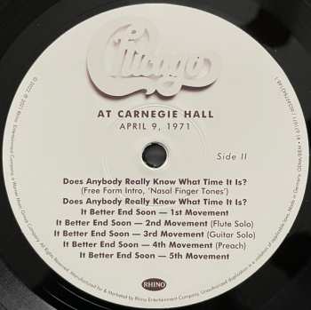 3LP/Dobozkészlet Chicago: At Carnegie Hall - April 9, 1971 LTD
