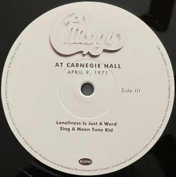3LP/Dobozkészlet Chicago: At Carnegie Hall - April 9, 1971 LTD