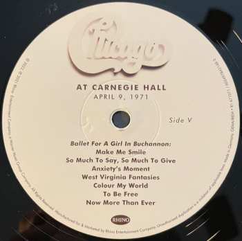 3LP/Dobozkészlet Chicago: At Carnegie Hall - April 9, 1971 LTD