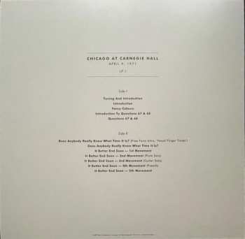 3LP/Dobozkészlet Chicago: At Carnegie Hall - April 9, 1971 LTD