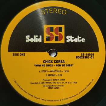 LP Chick Corea: Now He Sings, Now He Sobs