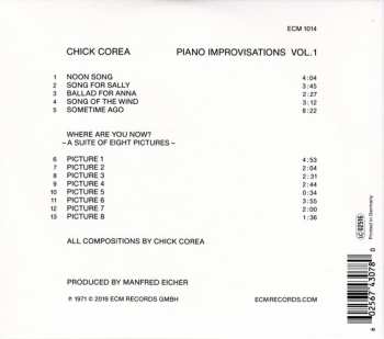 CD Chick Corea: Piano Improvisations Vol. 1