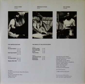 2LP Chick Corea: Trio Music