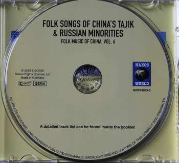 CD Tajiks Of Xinjiang: Folk Songs Of China's Tajik & Russian Minorities