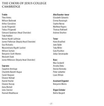 CD Choir Of Jesus College Cambridge: The Evening Hour (British Choral Music From The 16th And 20th Centuries)