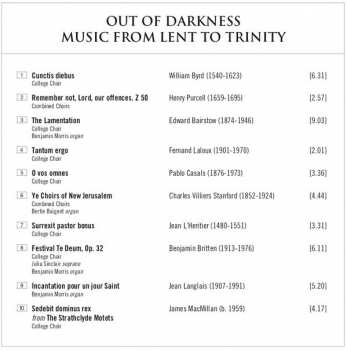 CD Choir Of Jesus College Cambridge: Out Of Darkness. Music From Lent To Trinity