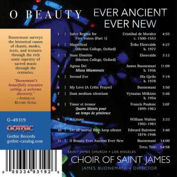 CD Choir Of Saint James: O Beauty Ever Ancient Ever New
