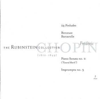 CD Frédéric Chopin: 24 Preludes, Piano Sonata No. 2 ("Funeral March"), Barcarolle, Berceuse, Impromptu No.3