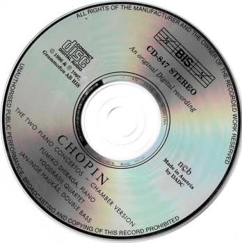 CD Frédéric Chopin: The Two Piano Concertos (Chamber Version)