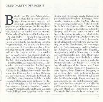 CD Frédéric Chopin: 4 Ballades