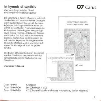 CD Choralschola Der Folkwang Hochschule: Tageszeitenliturgie (Begleit-CD Zu „Morgenlob - Abendlob”)