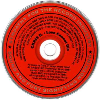 CD Chris D.: Love Cannot Die = 恋死られない