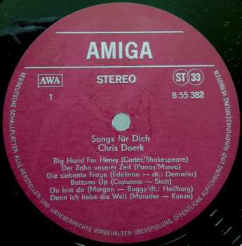 LP Frank Schöbel: Songs Für Dich (75)