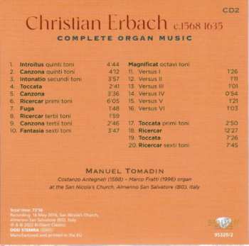 9CD/Dobozkészlet Manuel Tomadin: Complete Organ Music