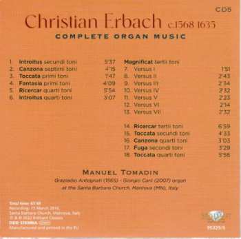 9CD/Dobozkészlet Manuel Tomadin: Complete Organ Music