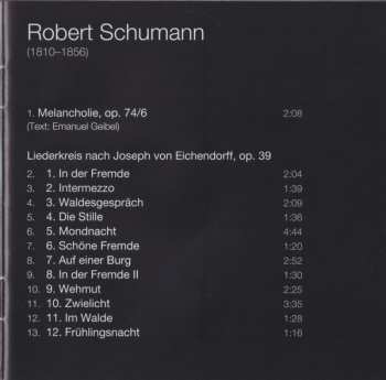 CD Robert Schumann: Melancholie (Lieder Von Robert Schumann)
