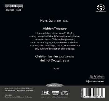 SACD Helmut Deutsch: Hidden Treasure: Hans Gál’s Unpublished Lieder