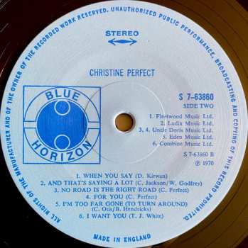 LP Christine Perfect: Christine Perfect LTD