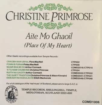 CD Christine Primrose: Aite Mo Ghaoil = Place Of My Heart