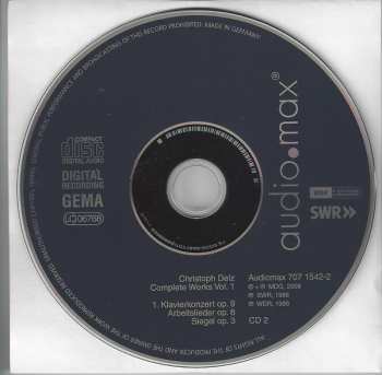3CD/Dobozkészlet Christoph Delz: Complete Works Vol. 1