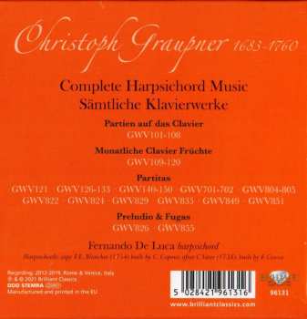 14CD/Dobozkészlet Christoph Graupner: Complete Harpsichord Music = Sämtliche Klavierwerke