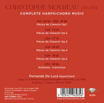 7CD/Dobozkészlet Fernando De Luca: Complete Harpsichord Music