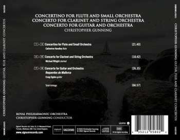 CD Christopher Gunning: Concertino For Flute And Small Orchestra - Concerto For Clarinet And String Orchestra - Concerto For Guitar And Orchestra