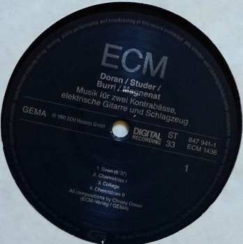LP Christy Doran: Musik Für Zwei Kontrabässe, Elektrische Gitarre Und Schlagzeug
