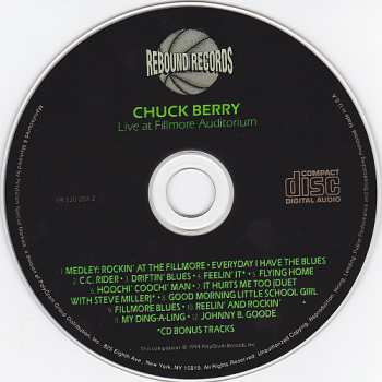 CD Chuck Berry: Live At The Fillmore Auditorium - San Francisco