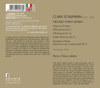 CD Clara Schumann: The Young Clara  Piano Works - Vol. 1
