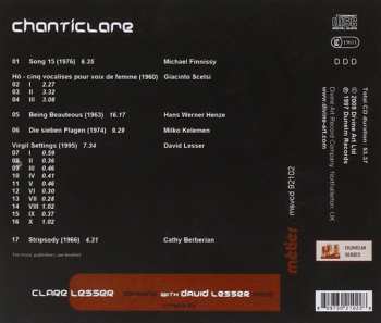 CD Clare Lesser: Chanticlare (Contemporary Vocal Music)