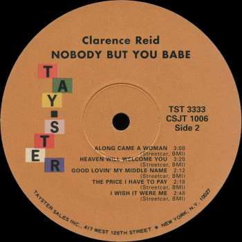 LP Clarence Reid: Nobody But You Babe
