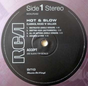 2LP Accept: Classics, Rocks 'n' Ballads - Hot & Slow LTD | NUM | CLR