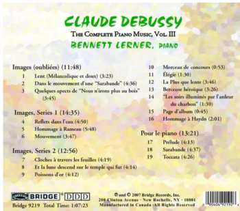 CD Claude Debussy: The Complete Piano Music, Vol. III