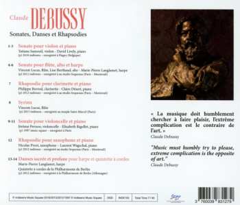CD Claude Debussy: Sonates, Danses Et Rhapsodies