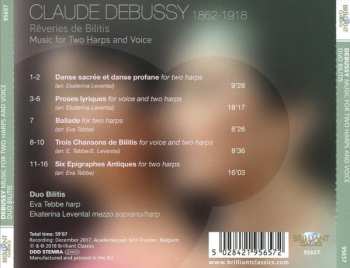 CD Claude Debussy: Rêveries De Bilitis (Music For Two Harps And Voice)
