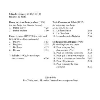 CD Claude Debussy: Rêveries De Bilitis (Music For Two Harps And Voice)