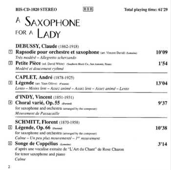 CD Claude Delangle: A Saxophone For A Lady