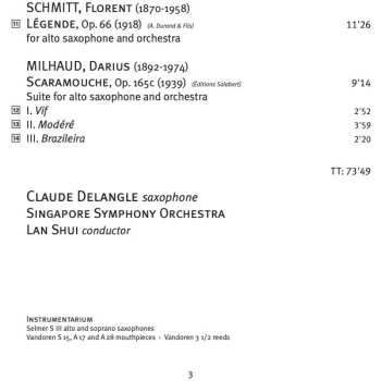 CD Singapore Symphony Orchestra: Under The Sign Of The Sun, French Works For Saxophone & Orchestra