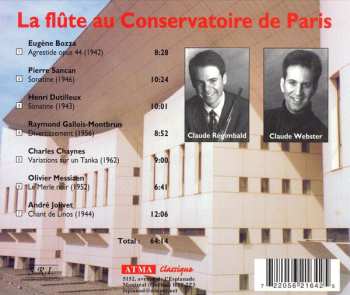 CD Claude Regimbald: La Flûte au Paris Conservatory