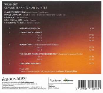CD Claude Tchamitchian Quintet: Ways Out