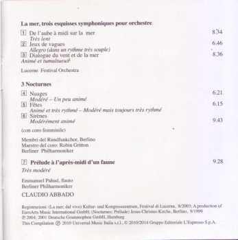 CD Claude Debussy: Debussy: La Mer / 3 Nocturnes / Prélude À L'après-midi D'un Faune