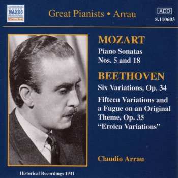 Album Ludwig van Beethoven: Arrau: Mozart / Beethoven (Historical Recordings 1941)