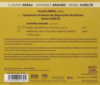 SACD Claudio Arrau: Plays Johannes Brahms: Piano Concerto No. 1, Variations LTD