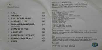 CD Claudio Baglioni: E Tu...